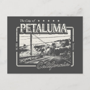PETALUMA KALIFORNIEN VINTAG - STADT PETALUMA CA POSTKARTE