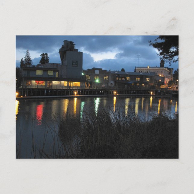 Petaluma Wendebecken an der Nachtpostkarte Postkarte (Vorderseite)