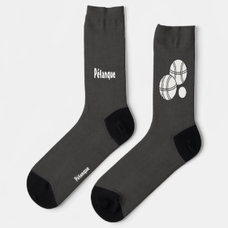 Pétanque, Bälle, Boules Weiße Silhouette Socken