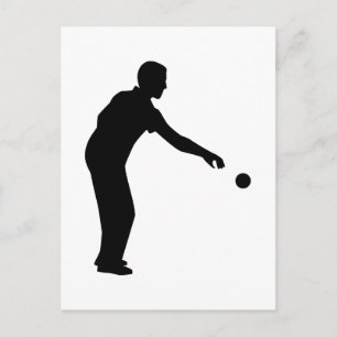 Petanque Boccia-Spieler Postkarte