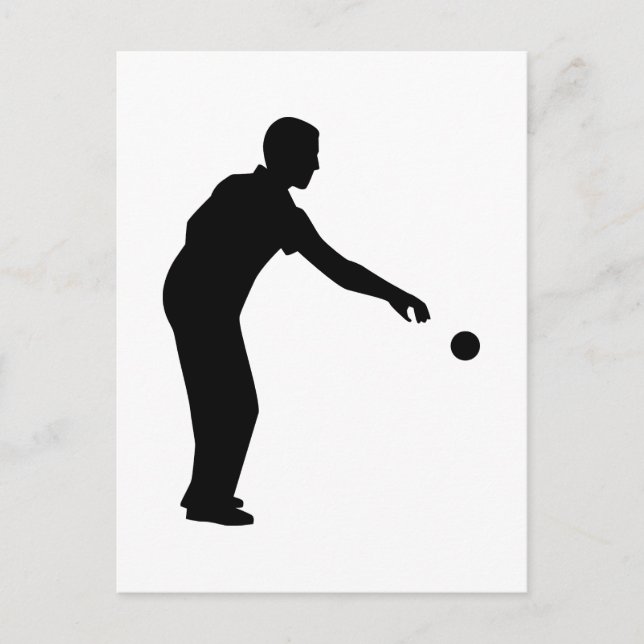 Petanque Boccia-Spieler Postkarte (Vorderseite)