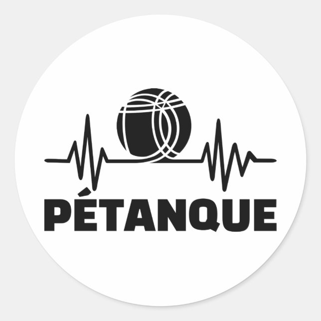 Petanque-Frequenz Runder Aufkleber (Vorderseite)