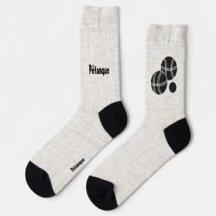 Pétanque, Kugeln, Boules und Cochonnet-Silhouette Socken