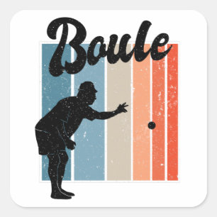 Petanque Quadratischer Aufkleber