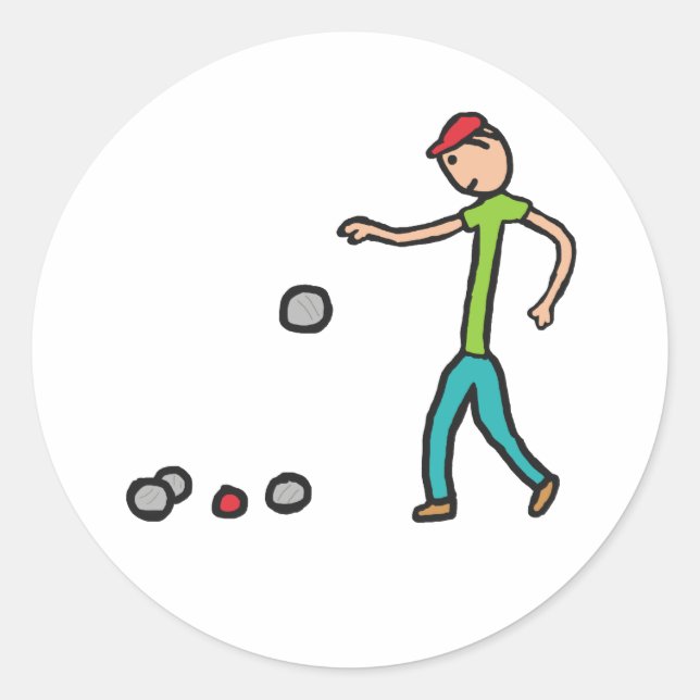 Petanque Runder Aufkleber (Vorderseite)