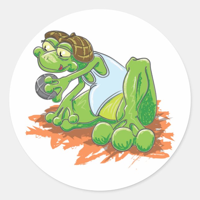 Pétanque Runder Aufkleber (Vorderseite)