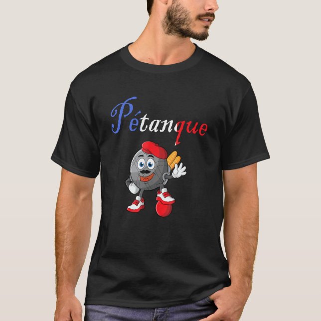 Petanque Spiel lustige Männer Bocce Ball Team Boul T-Shirt (Vorderseite)