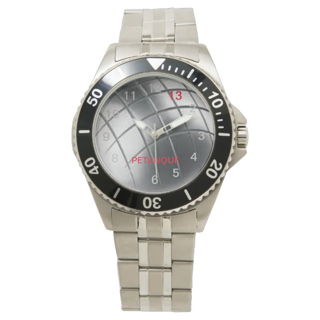 Petanque Watch Steel Armbanduhr (Vorderseite)