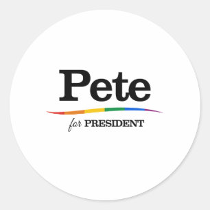 Pete als Präsident Runder Aufkleber