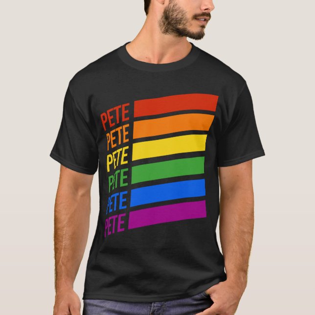 Pete LGBT Rainbow T-Shirt (Vorderseite)