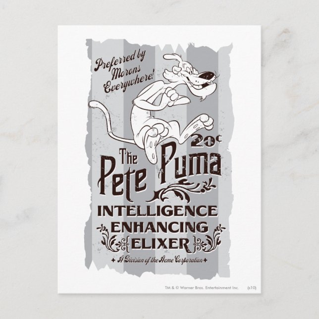 Pete Puma Intelligence Elixer Postkarte (Vorderseite)