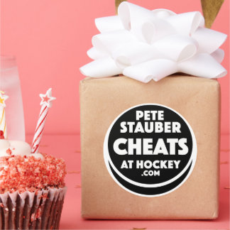 Pete Stauber Cheats At Hockey .com Stickers