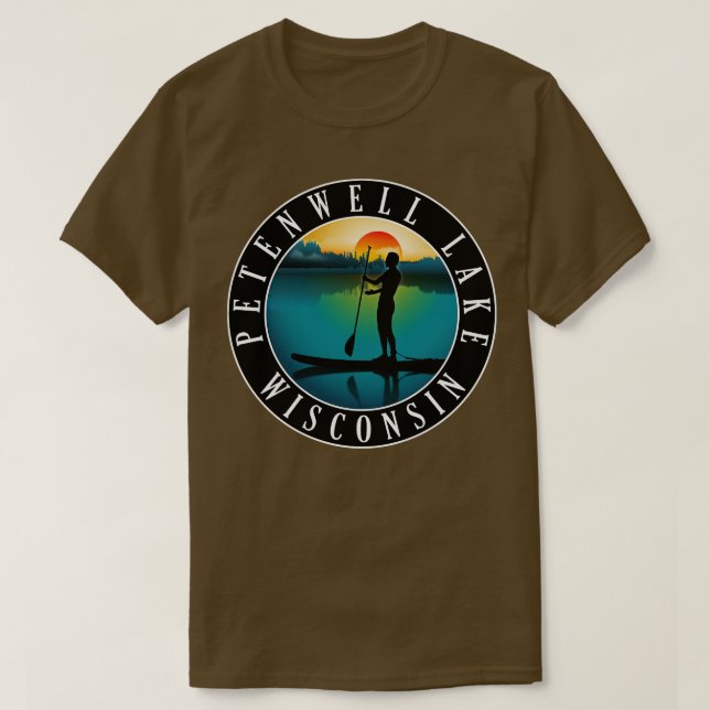 Petenwell Lake Wisconsin Paddleboarding T-Shirt (Design vorne)