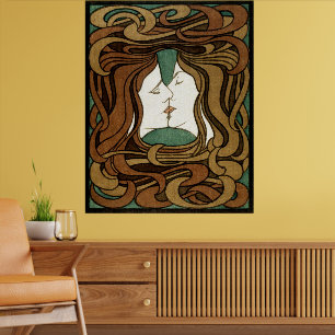 Peter Behrens Kiss Liebe Abstrakt Jugendstil Poster