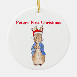 Peter Christmas Hat personalisieren Erste Weihnach Keramik Ornament