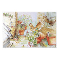 Peter das Kaninchen, das in Gartenschuppen stürzt