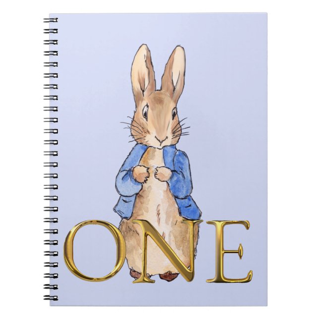 Peter das Kaninchen Erster Geburtstag Notizblock (Vorderseite)