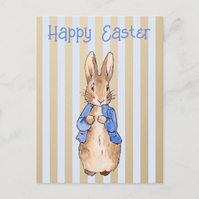 Peter das Kaninchen Gruß Ostern Feiertagspostkarte (Vorderseite)