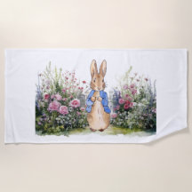 Peter das Kaninchen in seinem Blumengarten