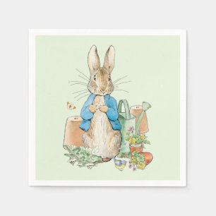 Peter das Kaninchen in seinem Garten Serviette
