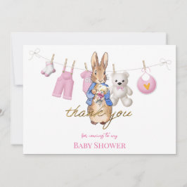 Peter das Kaninchen mit rosa bunte danke