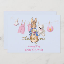 Peter das Kaninchen mit rosa bunte danke