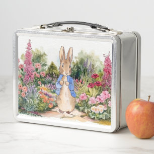 Peter der Hase in seinem Garten Metall Brotdose