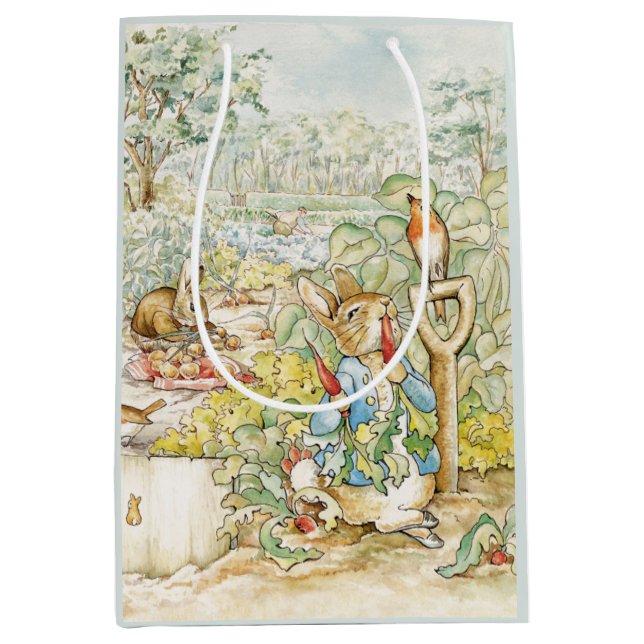 Peter der Kaninchen aisst eine Möhre Mittlere Geschenktüte (Vorderseite)