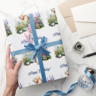 Peter der Kaninchen Balloons glücklich Geburtstag Geschenkpapier