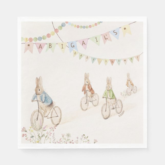 Peter der Kaninchen-Bunny-Gender-Neutral-Baby-Dusc Serviette (Vorderseite)