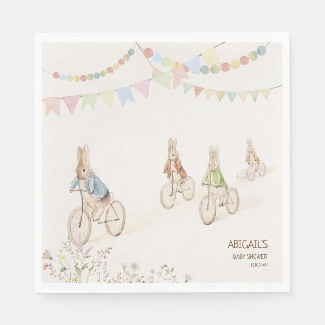 Peter der Kaninchen-Bunny-Gender-Neutral-Baby-Dusc Serviette (Vorderseite)