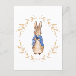 Peter der Kaninchen, der einen blauen Schmetterlin Postkarte