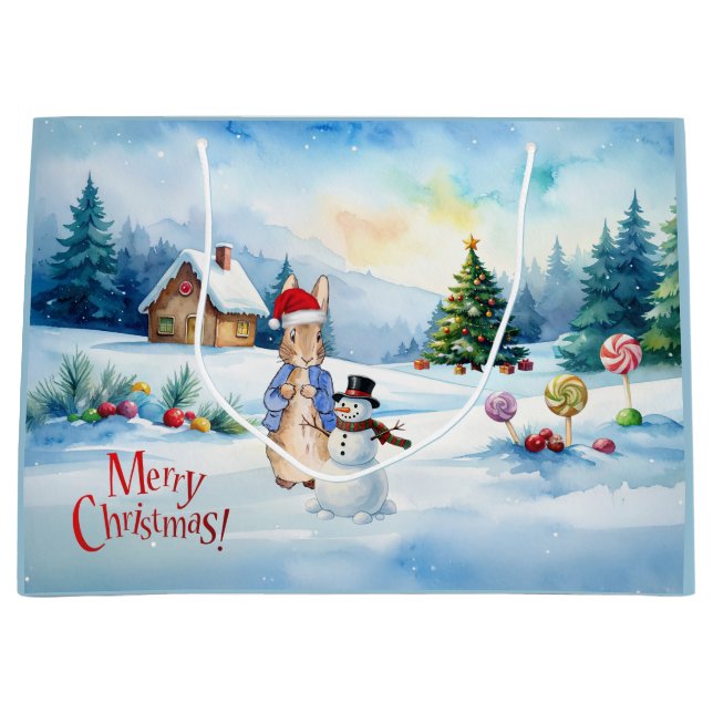 Peter der Kaninchen Ginger Brothaus Große Geschenktüte (Vorderseite)