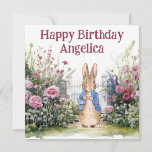 Peter der Kaninchen in seinem Garten Nr. 2 Persönl Karte