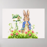Peter der Kaninchen in seinem Garten