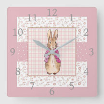 Peter der Kaninchen Karo und Blumenmuster