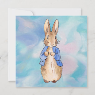 Peter der Kaninchen mit Beige Hintergrund Dankeskarte