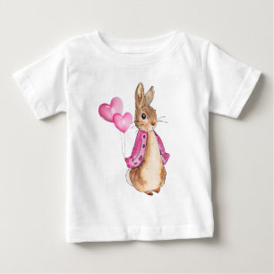 Peter der Kaninchen mit rosa Herzballons Baby T-shirt
