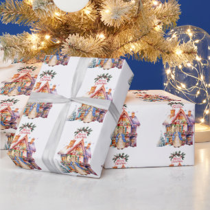 Peter der Kaninchen mit Weihnachts-Hütte Geschenkpapier