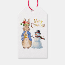 Peter der Kaninchen mit Weihnachtsmannmütze