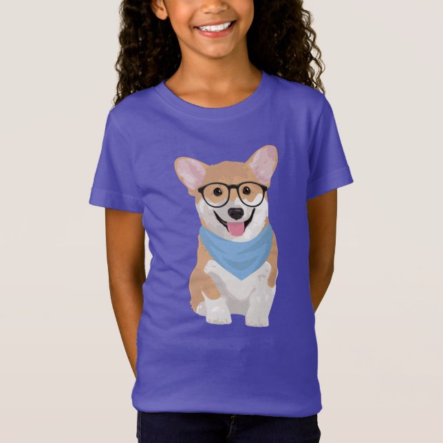 Peter der niedlicher Hipsterblaue T-Shirt (Vorderseite)