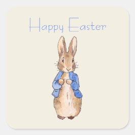 Peter der Osterhasen Quadratischer Aufkleber