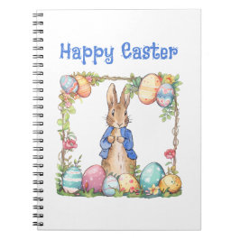 Peter der Osterkaninchen Ostereier Happy Oster Notizblock