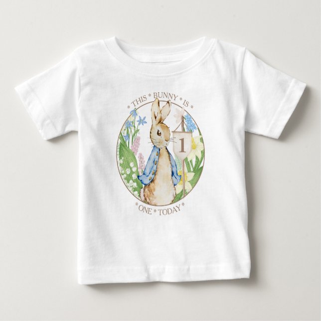 "Peter der Rabbit Birthday Boy" Baby T-shirt (Vorderseite)