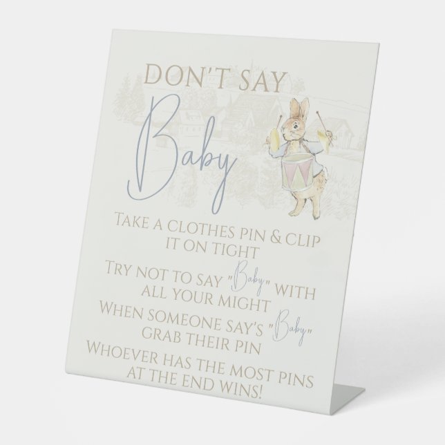 Peter der Rabbit Bunny Beatrix Say Baby Game nicht Sockelschild (Vorderseite)