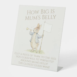 Peter der Rabbit Bunny Wie groß ist Mama's Bauch Sockelschild