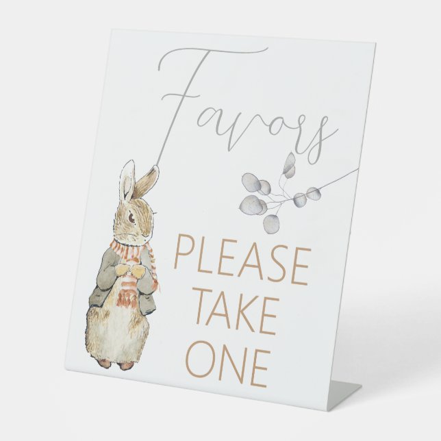 Peter der Rabbit Herbst Herbst Winterbücher Favori Sockelschild (Vorderseite)