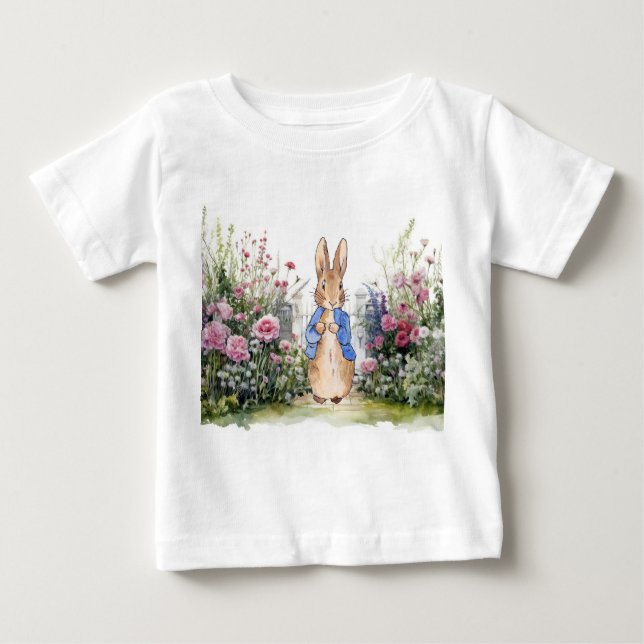 Peter der Rabbit in seinem Garten Nr. 2 Baby T-shirt (Vorderseite)