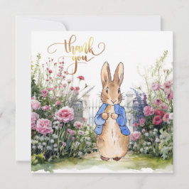 Peter der Rabbit in seinem Garten Nr. 2 Dankeskarte