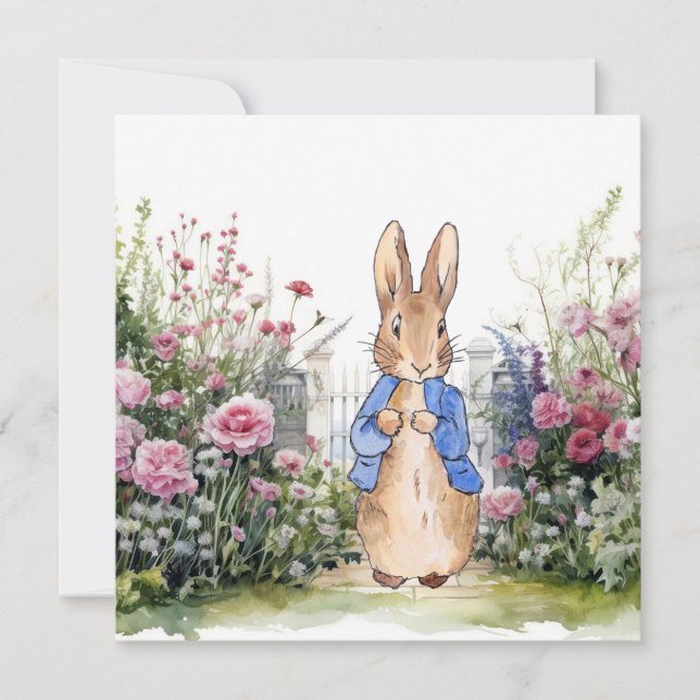 Peter der Rabbit in seinem Garten Nr. 2 Einladung (Vorderseite)